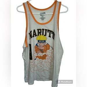 NWT Naruto Shirt Mens Sleeveless Graphic Cotton Blend Tee Size Large